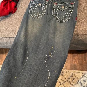 Paint splatter True Religion Jeans